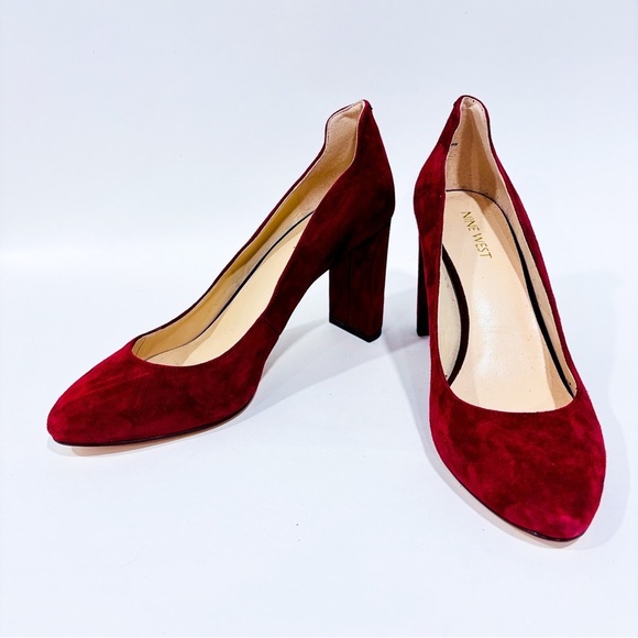 NINE WEST Wine-red suede shoes - Picture 3 of 8